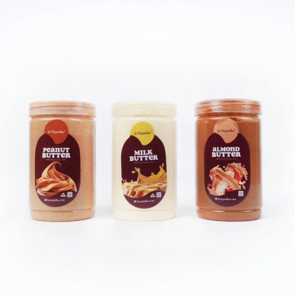 Milk Butter 500g- Peanut Butter 500g- Almond Butter 250g (Combo)